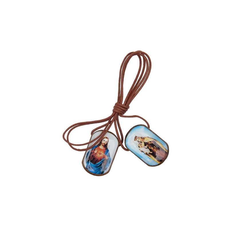 Intercession Catholic Scapular (Traditional Brown - Medium) - Image 2